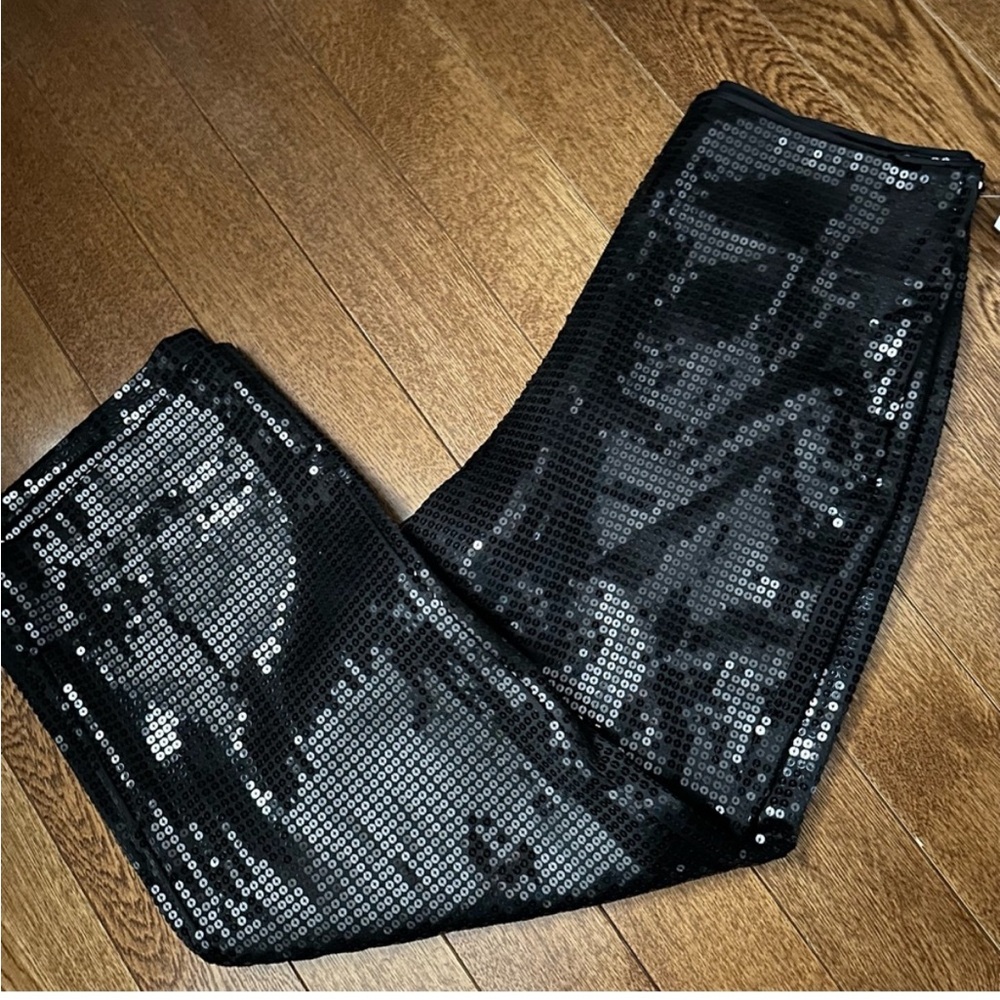 Sequins wide leg pants